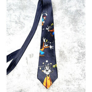 Mickey Unlimited Mens Dress Business Tie Goofy Donald Golf 100% Silk Tie Golfing